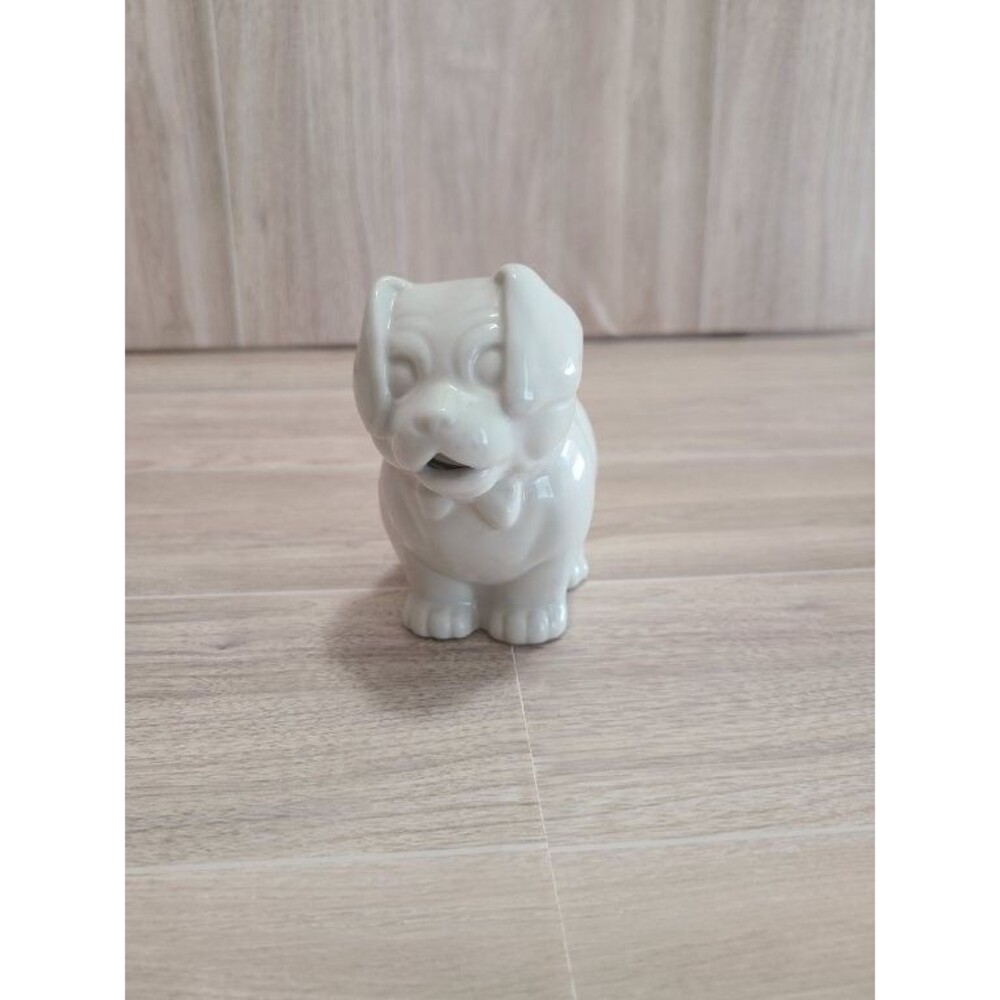 Vintage Blanc de Chine Dog Creamer Pitcher White Porcelain Animal Creamer 4.75"